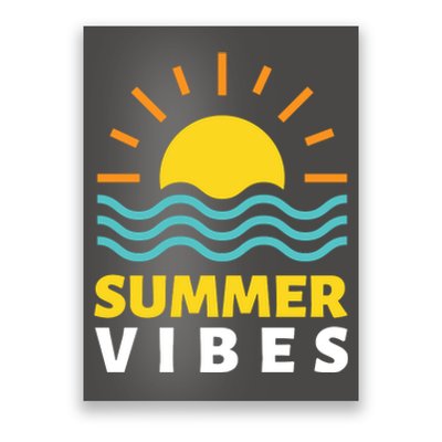 Summer Vibes Sunset Ocean Poster