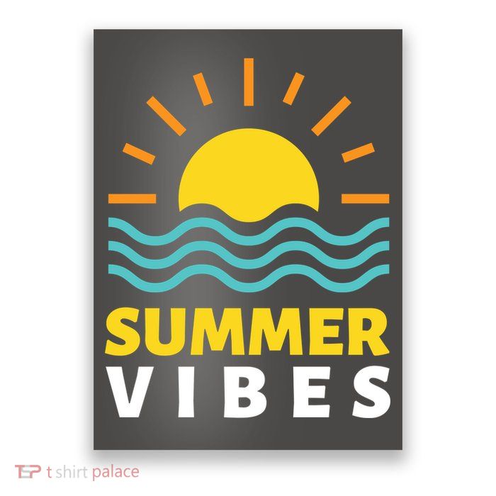 Summer Vibes Sunset Ocean Poster