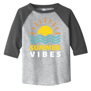 Summer Vibes Sunset Ocean Toddler Fine Jersey T-Shirt