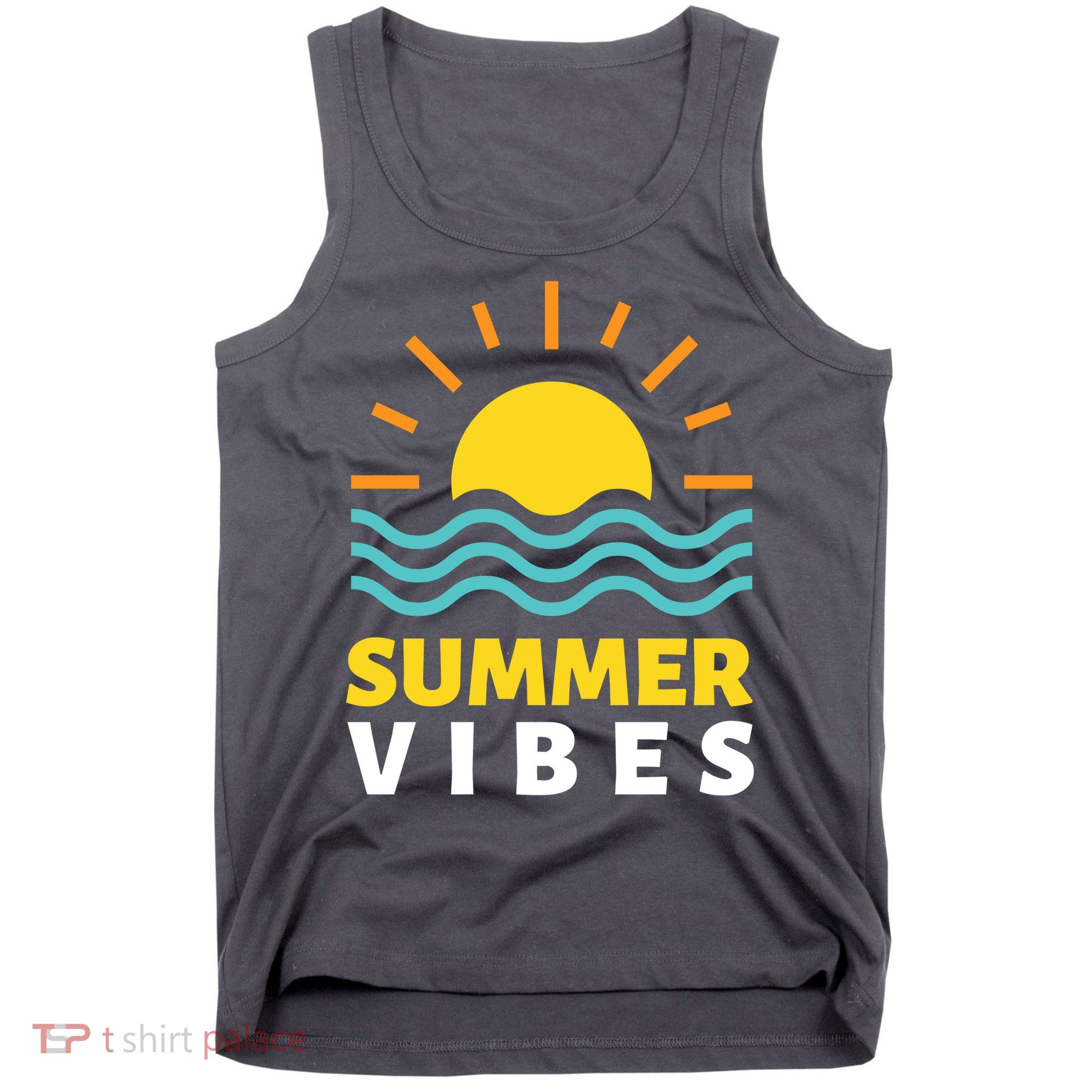 Summer Vibes Sunset Ocean Tank Top