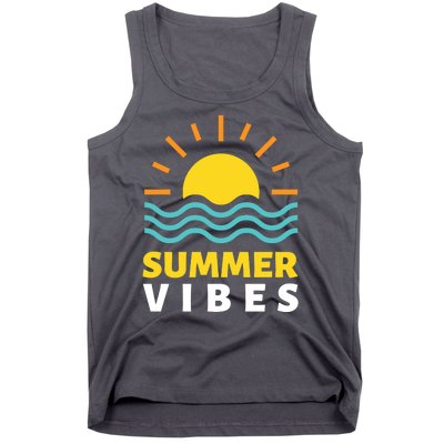 Summer Vibes Sunset Ocean Tank Top