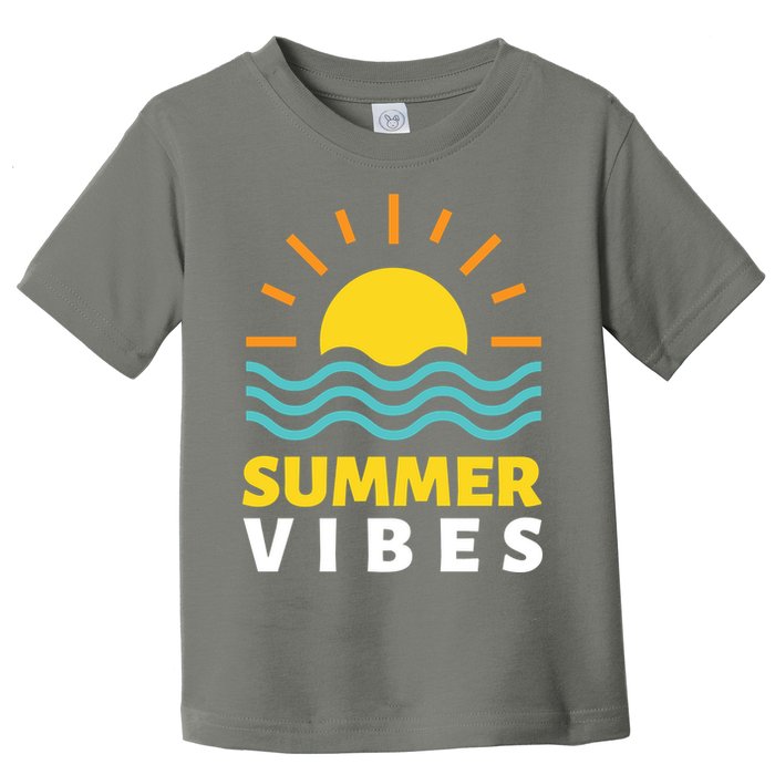 Summer Vibes Sunset Ocean Toddler T-Shirt