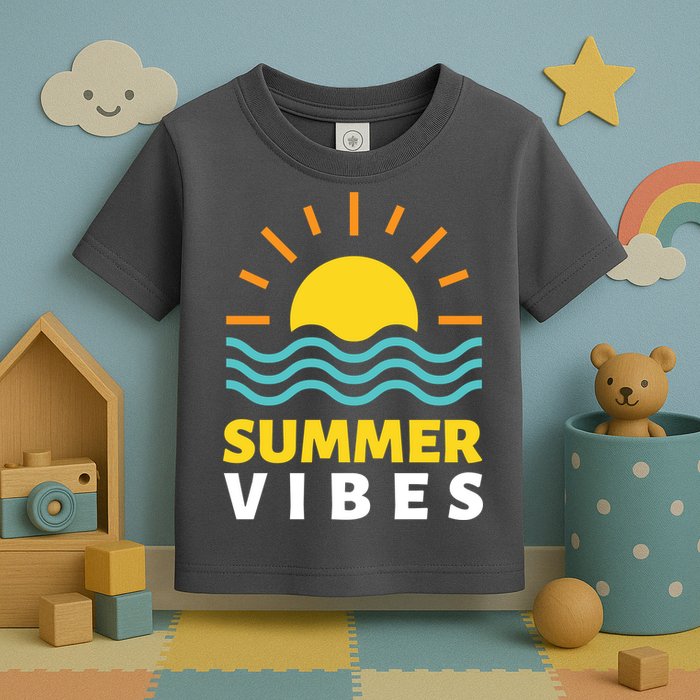 Summer Vibes Sunset Ocean Toddler T-Shirt