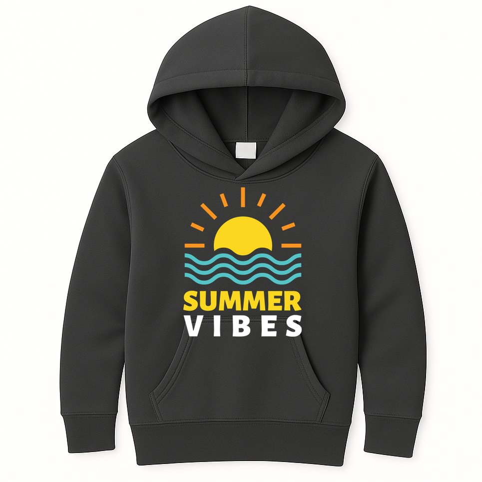 Summer Vibes Sunset Ocean Kids Hoodie