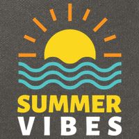 Summer Vibes Sunset Ocean Cotton Canvas Backpack
