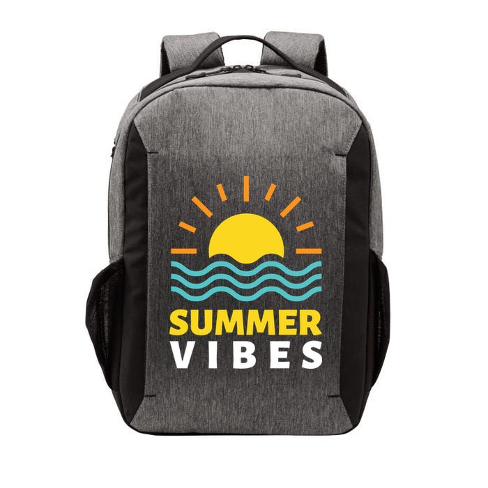 Summer Vibes Sunset Ocean Vector Backpack