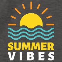 Summer Vibes Sunset Ocean Vector Backpack