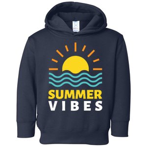 Summer Vibes Sunset Ocean Toddler Hoodie