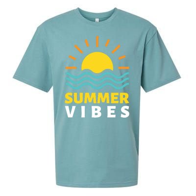 Summer Vibes Sunset Ocean Sueded Cloud Jersey T-Shirt