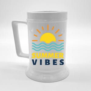 Summer Vibes Sunset Ocean Beer Stein