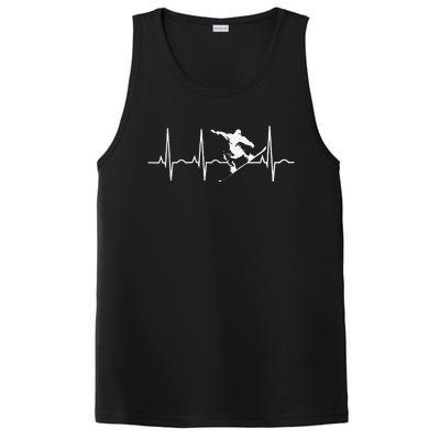 Snowboarder vintage Snowboarding Heartbeat PosiCharge Competitor Tank