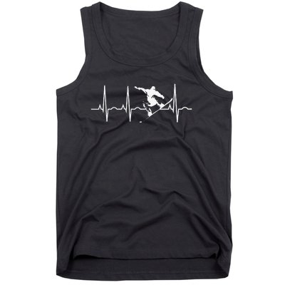 Snowboarder vintage Snowboarding Heartbeat Tank Top