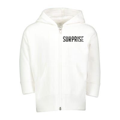 Surprise Vintage Script Apparel Toddler Zip Fleece Hoodie