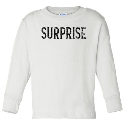 Surprise Vintage Script Apparel Toddler Long Sleeve Shirt