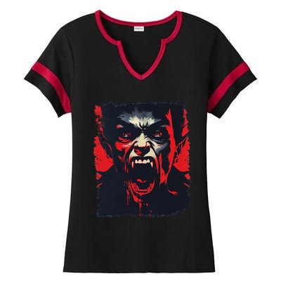 Scary Vampire Ladies Halftime Notch Neck Tee