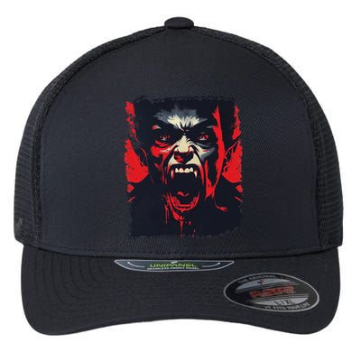 Scary Vampire Flexfit Unipanel Trucker Cap