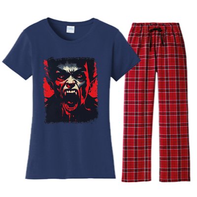 Scary Vampire Women's Flannel Pajama Set