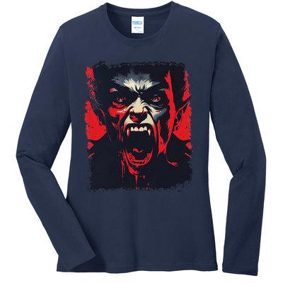 Scary Vampire Ladies Long Sleeve Shirt