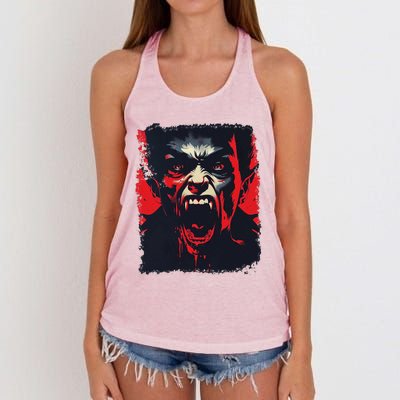 Scary Vampire Women's Knotted Racerback Tank