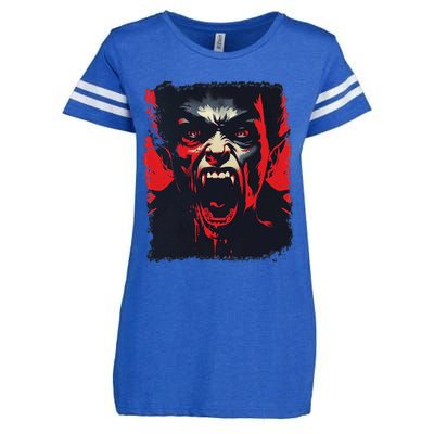 Scary Vampire Enza Ladies Jersey Football T-Shirt