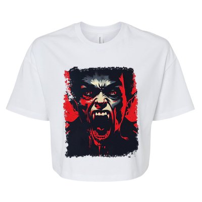 Scary Vampire Bella+Canvas Jersey Crop Tee