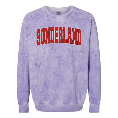 Sunderland Varsity Style Vintage Retro Uk Sports Gift Colorblast Crewneck Sweatshirt