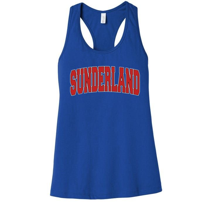 Sunderland Varsity Style Vintage Retro Uk Sports Gift Women's Racerback Tank