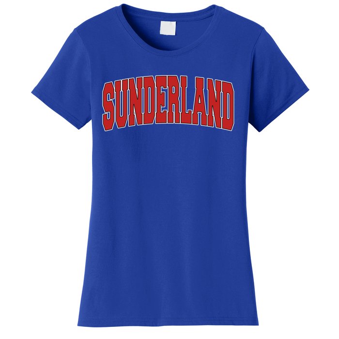 Sunderland Varsity Style Vintage Retro Uk Sports Gift Women's T-Shirt