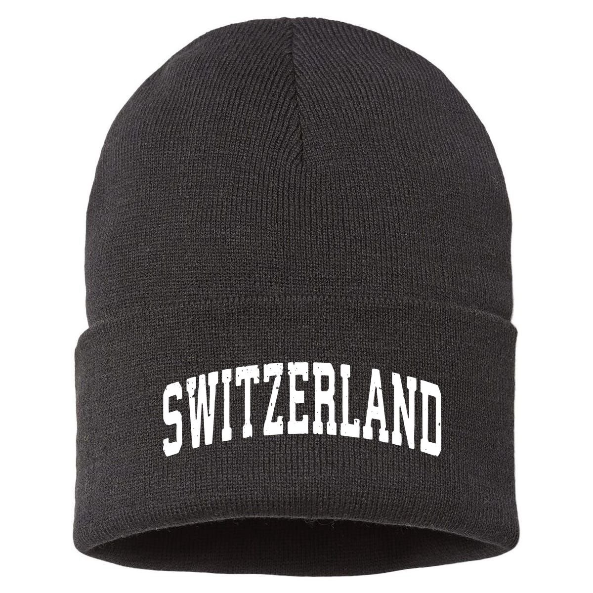 Switzerland Vintage Sports Design Sustainable Knit Beanie