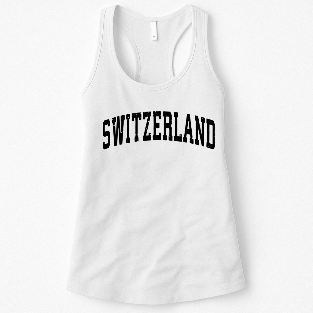 Switzerland Vintage Sports Design Womens Tank Top