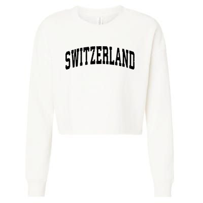 Switzerland Vintage Sports Design Cropped Pullover Crew