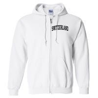 Switzerland Vintage Sports Design Full Zip Hoodie