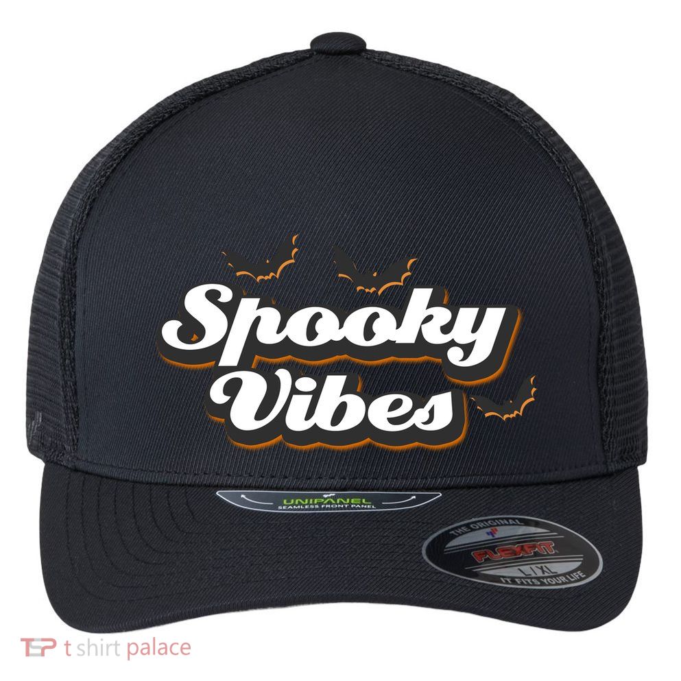 Spooky Vibes Flexfit Unipanel Trucker Cap