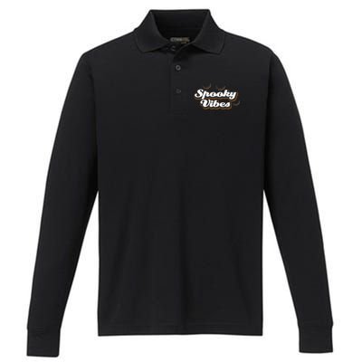 Spooky Vibes Performance Long Sleeve Polo