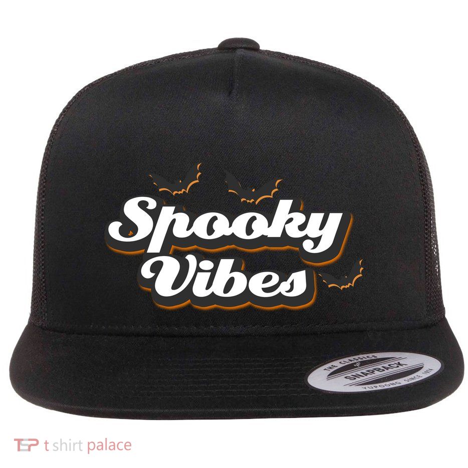 Spooky Vibes Flat Bill Trucker Hat