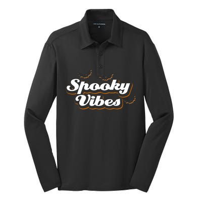 Spooky Vibes Silk Touch Performance Long Sleeve Polo