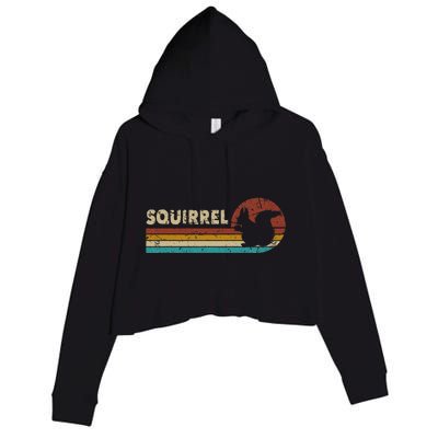 Squirrel Vintage Crop Fleece Hoodie