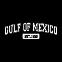 Sporty Varsity Style Gulf of Mexico EST 1550 Flatbill Hat