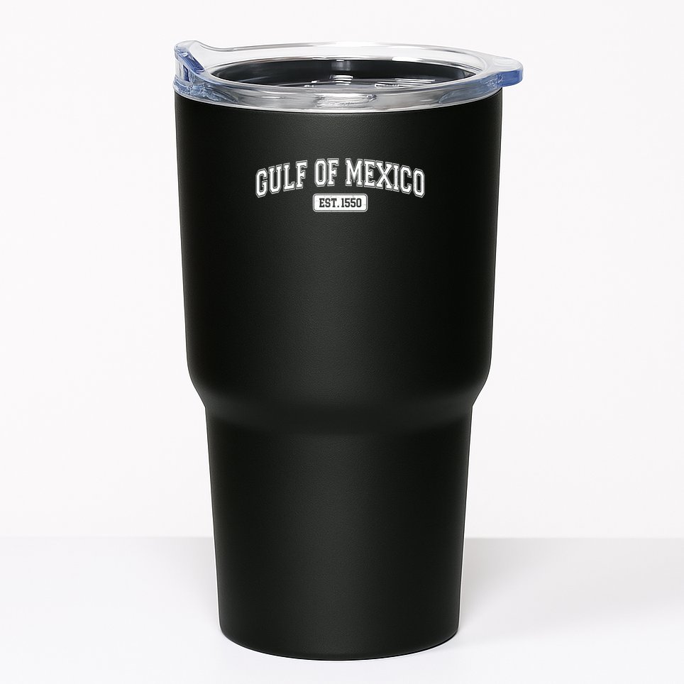 Sporty Varsity Style Gulf of Mexico EST 1550 Tumbler