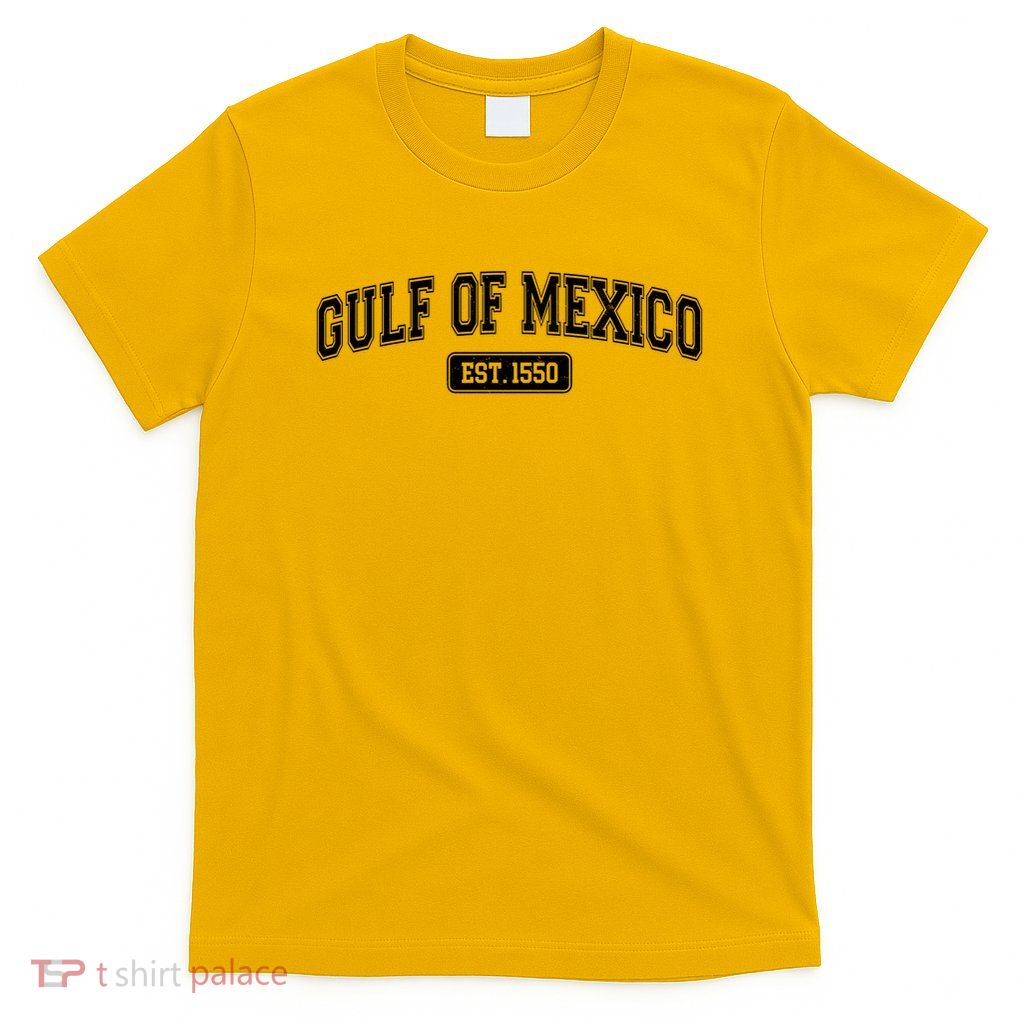 Sporty Varsity Style Gulf of Mexico EST 1550 T-Shirt