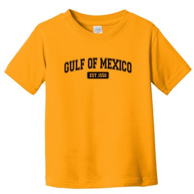 Sporty Varsity Style Gulf of Mexico EST 1550 Toddler T-Shirt