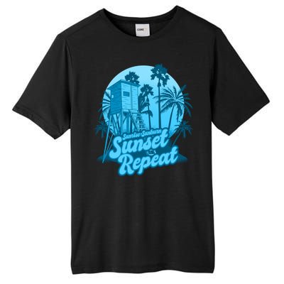 Summer Vacation Sunrise Sunburn Sunset Repeat Gift Tall Fusion ChromaSoft Performance T-Shirt