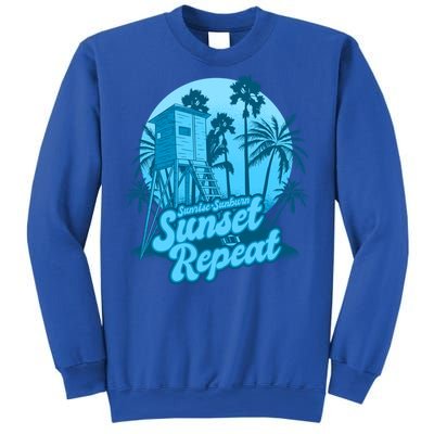 Summer Vacation Sunrise Sunburn Sunset Repeat Gift Sweatshirt