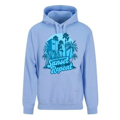 Summer Vacation Sunrise Sunburn Sunset Repeat Gift Unisex Surf Hoodie