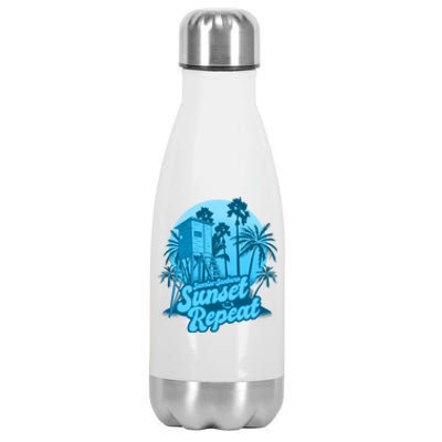 Summer Vacation Sunrise Sunburn Sunset Repeat Gift Stainless Steel Insulated Water Bottle