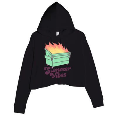 Summer Vibes Crop Fleece Hoodie