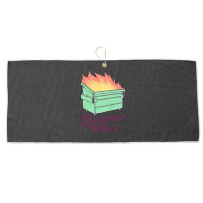 Summer Vibes Large Microfiber Waffle Golf Towel