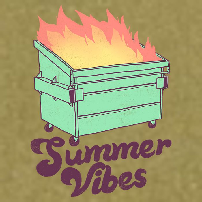Summer Vibes Garment-Dyed Women's Muscle Tee