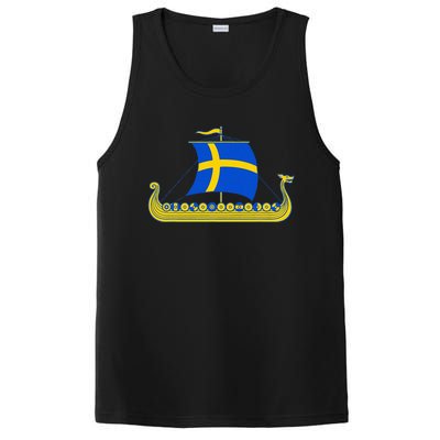 Swedish Viking Ship Sverige Sweden Flag Boat Viking PosiCharge Competitor Tank