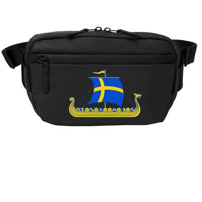 Swedish Viking Ship Sverige Sweden Flag Boat Viking Crossbody Pack